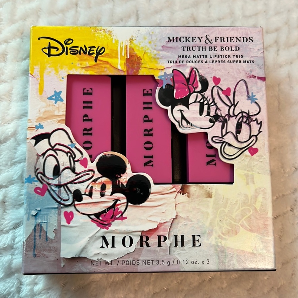 Morphe Mickey and Friends Truth Be Bold mega matte lipstick trio